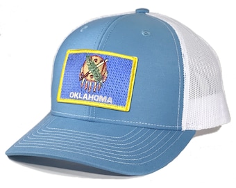 Homeland Tees Oklahoma Flag Patch Trucker Hat