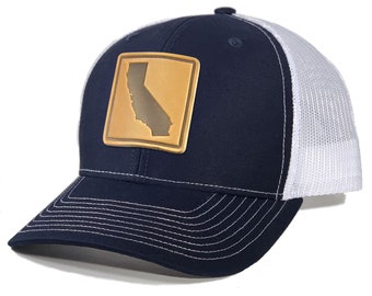 Homeland Tees California Leather Patch Trucker Hat