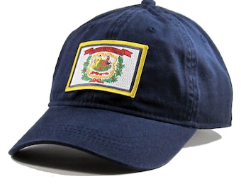 Homeland Tees West Virginia Flag Hat State Flag Embroidered Patch Dad Hat Men's Baseball Cap