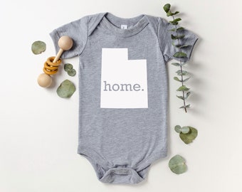 Homeland Tees Utah Home State Onesie®, State Baby Bodysuit, Baby Shower Gift, New Baby Welcome Gift, Newborn Clothes Baby Boy Baby Girl