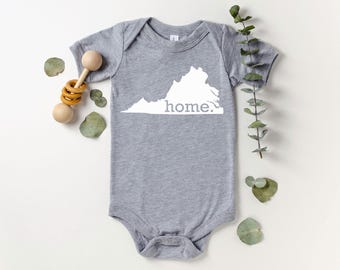 Homeland Tees Virginia Home State Onesie®, State Baby Bodysuit, Baby Shower Gift, New Baby Welcome Gift, Newborn Clothes Baby Boy Baby Girl