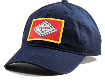 Homeland Tees Arkansas Flag Hat State Flag Embroidered Patch Dad Hat Men's Baseball Cap
