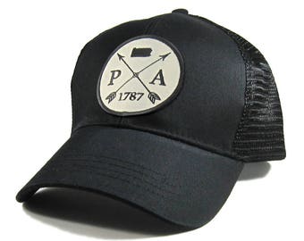 Homeland Tees Pennsylvania Arrow Hat - All Black Trucker