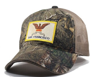 Homeland Tees San Francisco Flag Hat - Realtree Camo Trucker Men's Cap