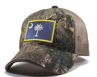 Homeland Tees South Carolina Flag Hat - Realtree Camo Trucker