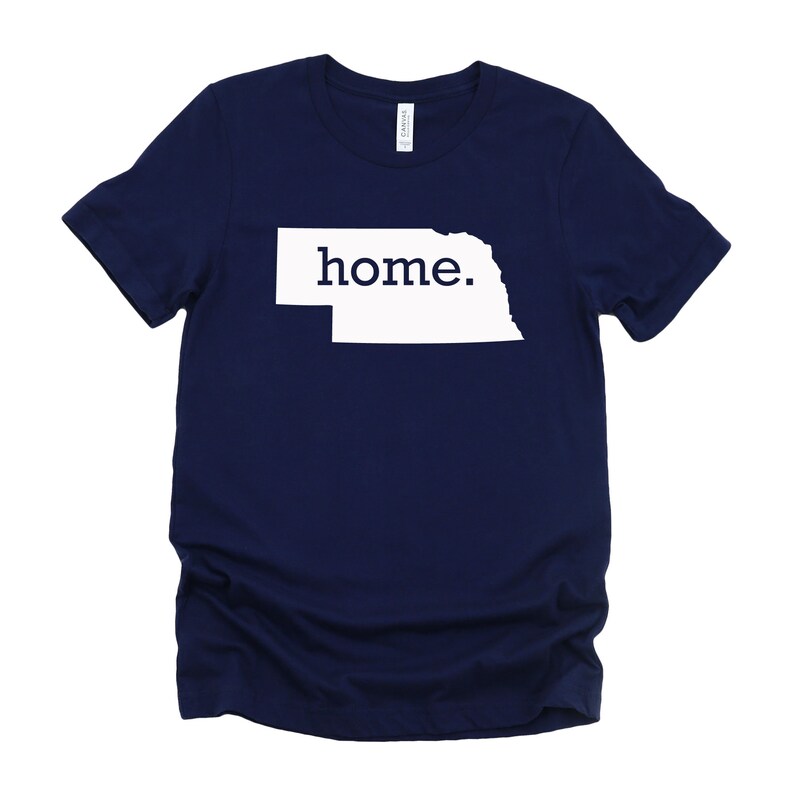 Homeland Tees Nebraska Home State T-Shirt Unisex True Navy