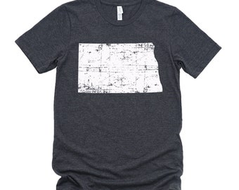 Homeland Tees North Dakota State Vintage Look Distressed Unisex T-shirt