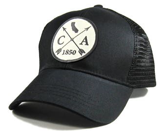 Homeland Tees California Arrow Hat - All Black Trucker