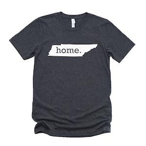 Homeland Tees Tennessee Home State T-Shirt Unisex Dark Grey Heather