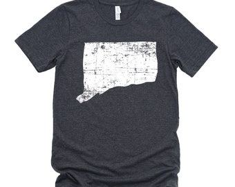 Homeland Tees Connecticut State Vintage Look Distressed Unisex T-shirt