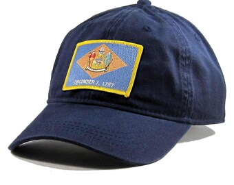 Homeland Tees Delaware Flag Hat State Flag Embroidered Patch Dad Hat Men's Baseball Cap