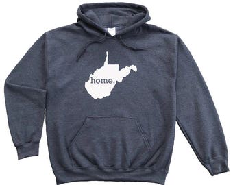 Homeland Tees West Virginia Home Pullover Hoodie Sweatshirt