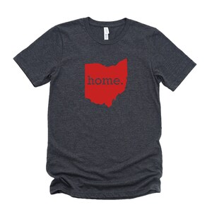 Homeland Tees Ohio Home State T-shirt RED LOGO