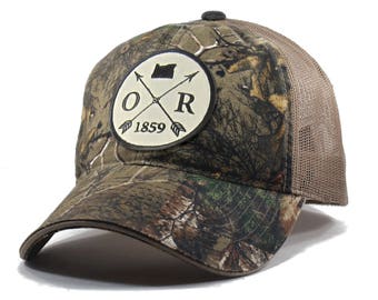 Homeland Tees Oregon Arrow Hat - Realtree Camo Trucker