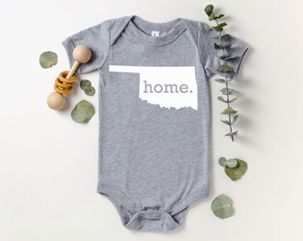 Homeland Tees Oklahoma Home State Onesie®, State Baby Bodysuit, Baby Shower Gift, New Baby Welcome Gift, Newborn Clothes Baby Boy Baby Girl