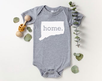 Homeland Tees Connecticut Home State Onesie®, State Baby Bodysuit, Baby Shower Gift, New Baby Welcome Gift, Newborn Clothes Baby Boy Girl