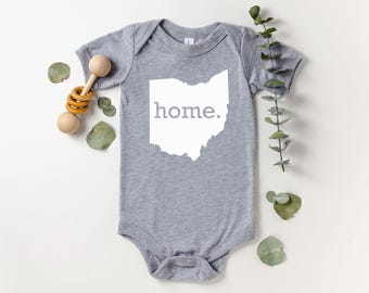 Homeland Tees Ohio Home State Onesie®, Ohio Baby Bodysuit, Baby Shower Gift, New Baby Welcome Gift, Newborn Clothes Baby Boy Baby Girl