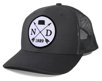 Homeland Tees North Dakota Arrow Patch Trucker Hat