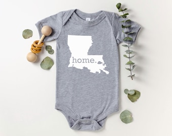 Homeland Tees Louisiana Home State Onesie® Baby Bodysuit, New Baby Gift Baby Shower Gift, Baby Boy Baby Girl, Coming Home Outfit