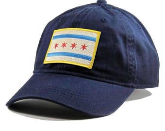 Homeland Tees Chicago Flag Hat State Flag Embroidered Patch Dad Hat Men's Baseball Cap
