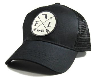 Homeland Tees Florida Arrow Hat - All Black Trucker