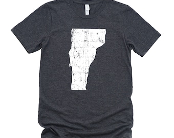 Homeland Tees Vermont State Vintage Look Distressed Unisex T-shirt