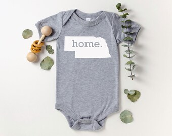 Homeland Tees Nebraska Home State Onesie®, State Baby Bodysuit, Baby Shower Gift, New Baby Welcome Gift, Newborn Clothes Baby Boy Baby Girl