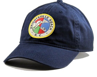 Homeland Tees Wrightsville Beach Hat - Cotton Twill State Flag Embroidered Patch Dad Hat Men's Baseball Cap