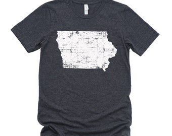 Homeland Tees Iowa State Vintage Look Distressed Unisex T-shirt