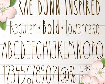 Cami Rae Font - Regular & Bold - numbers - lowercase - OTF and TTF