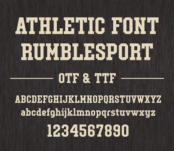 Rumblesport Athletic Font - OTF and TTF - Etsy