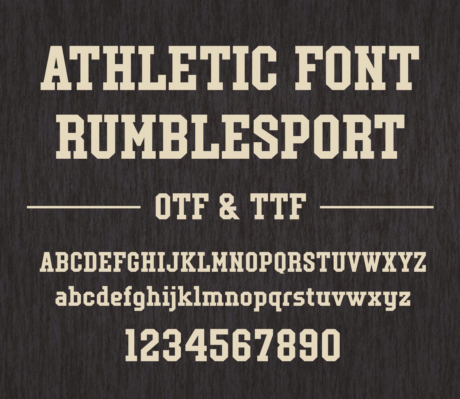 Rumblesport Athletic Font OTF and TTF Etsy