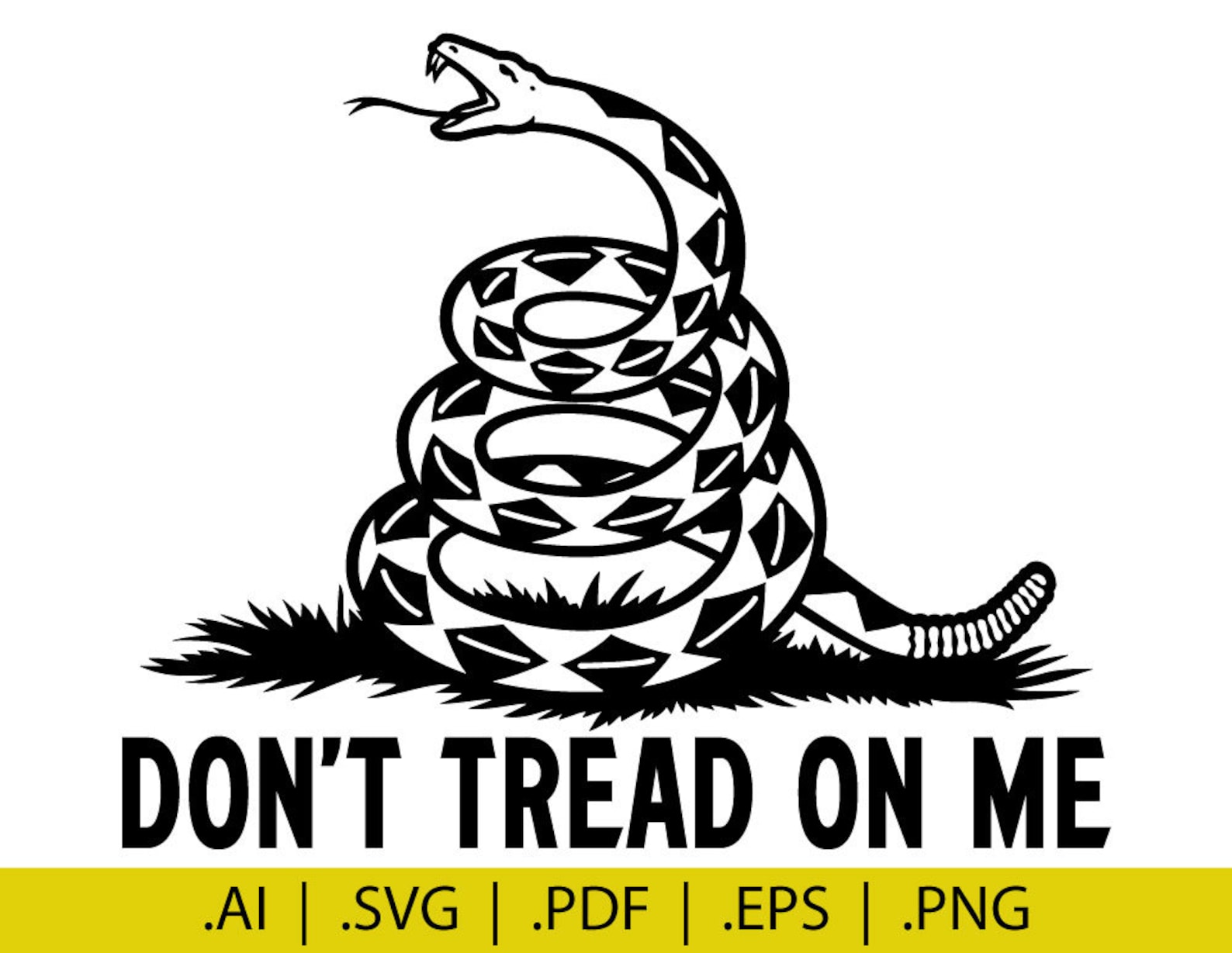 Don’t Tread on Me Download SVG, .EPS, .AI, .dxf - Etsy