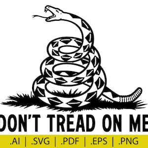 Don&#39;t Tread On Me download SVG, .EPS, .AI, .dxf
