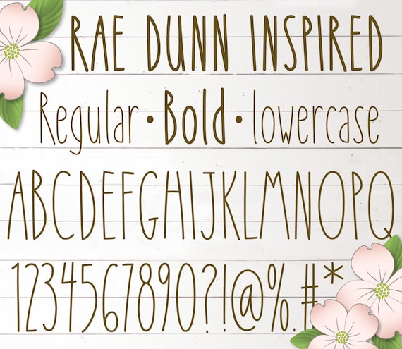Cami Rae Font Regular Bold Numbers Lowercase Otf And Etsy