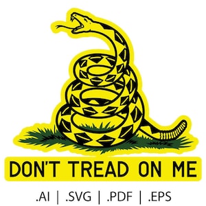 Dont tread on me - Gadsden flag - window decal - SVG, .EPS, .AI, .dxf