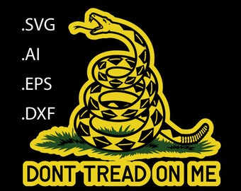 Dont tread on me - Gadsden flag - window decal - SVG, .EPS, .AI, .dxf
