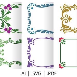 Download 6 Decorative Vintage Borders Svg And Font Etsy