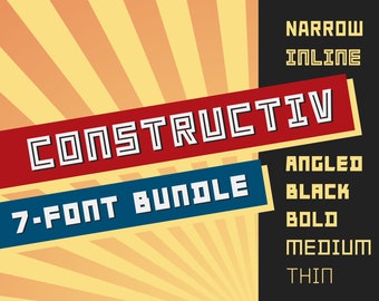 Constructiv font bundle - 7 styles - OTF
