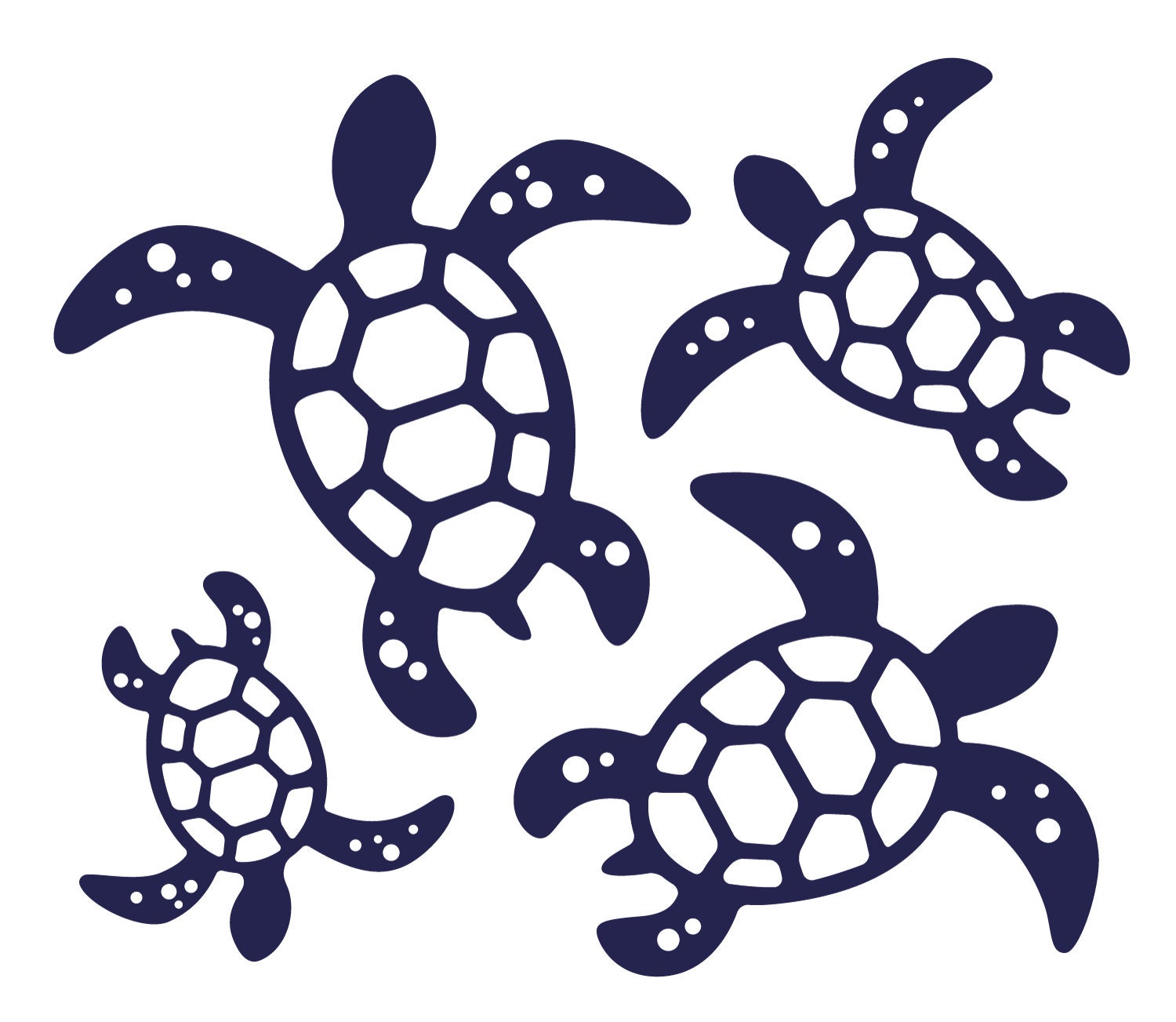 Download Swimming sea turtles SVG | Etsy