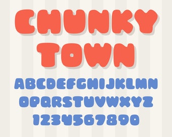 Chunky Town font - OTF, TTF