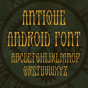 Antique Android font OTF image 5