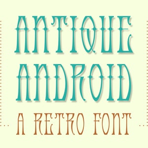 Antique Android font OTF image 1