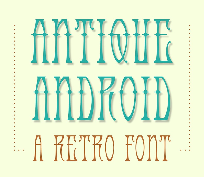 Antique Android font OTF image 1