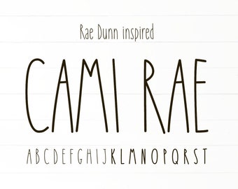 Cami Rae Font - Regular & Bold - numbers - lowercase - OTF and TTF