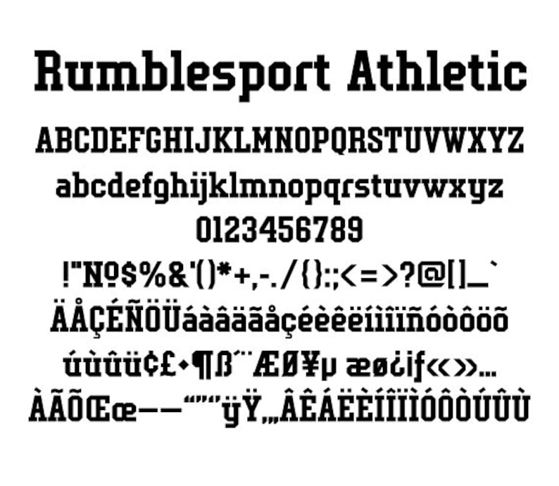 Rumblesport Athletic font OTF and TTF image 4