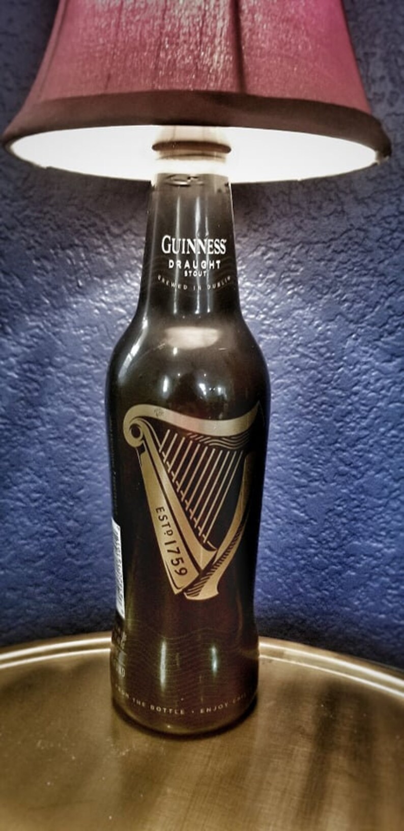 Guinness Beer Bottle Light With Shade Etsy