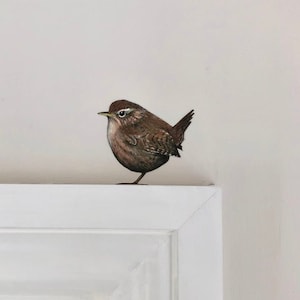 Wren Wall Sticker Decal: Removable Re-positionable Hand Cut Vinyl Art