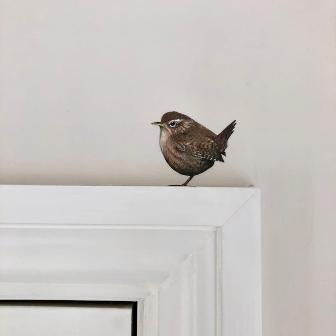 Wren Sticker Wren Wall Sticker Decal: Removable Re-positionable Hand Cut Vinyl Art ...