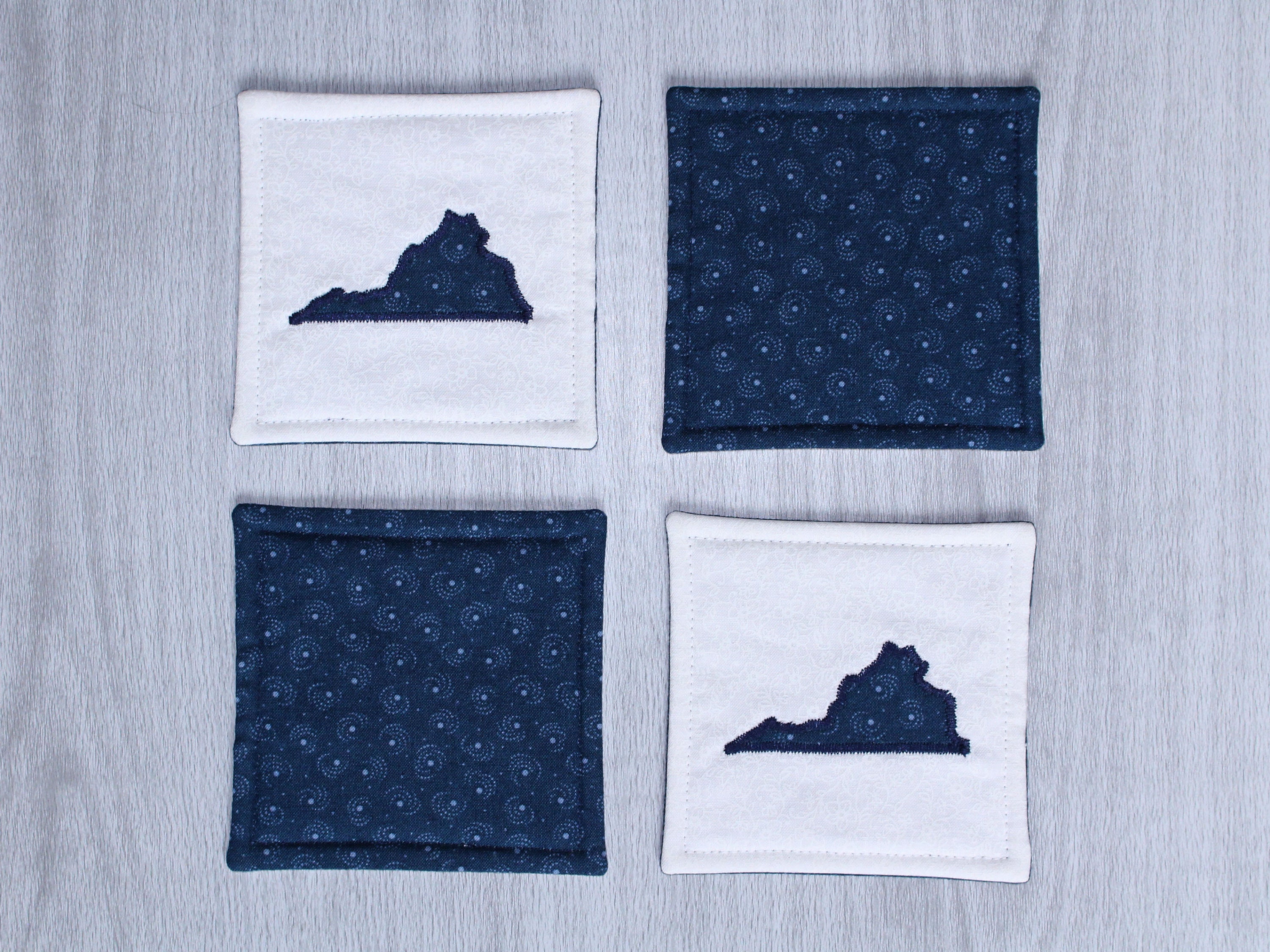 Virginia Cloth Drink Coasters Cloth Coasters Fabric Etsy Nederland